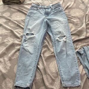 Levi's Light Blue Ripped Boyfriend Jeans